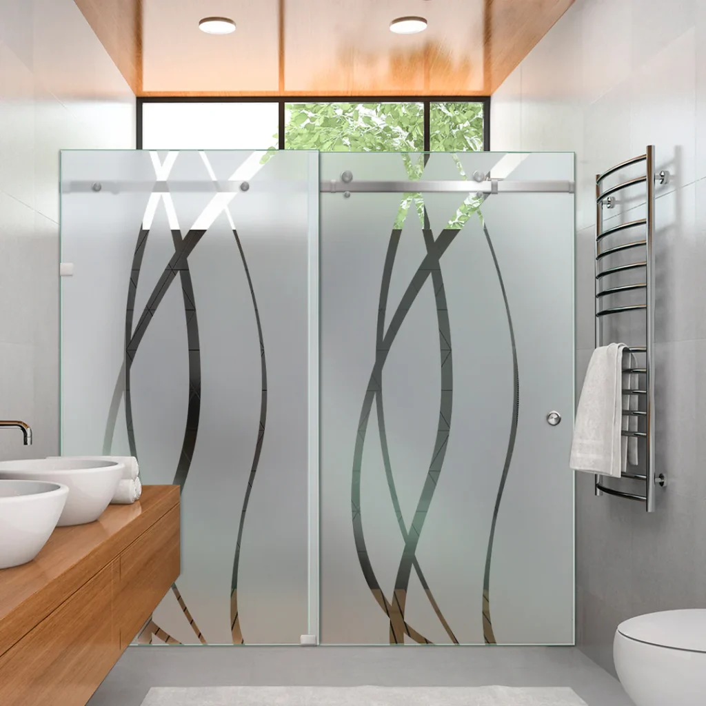 10+ ý tưởng Decal dán kính phòng tắm hiện đại - Đẹp, riêng tư, Tối giản 5 Decal mo dan kinh phong tam nghe thuat