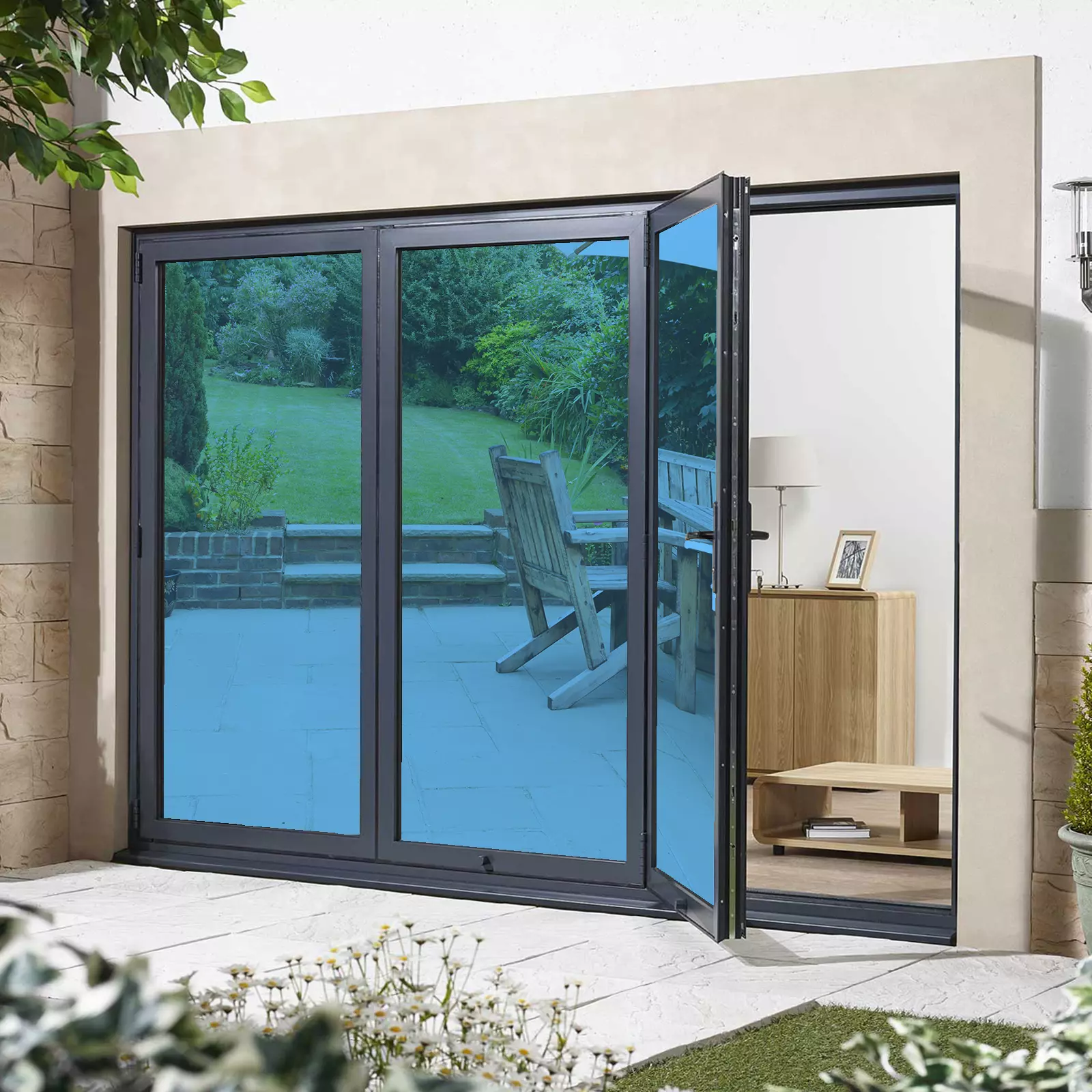 Phim cách nhiệt xanh dương phản Gương - Hình ảnh 2