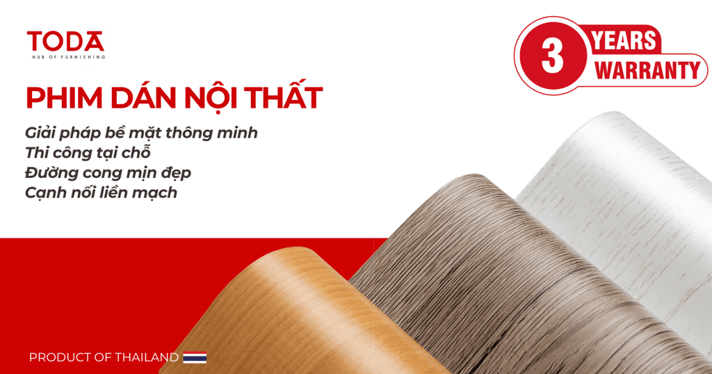 Phim dán nội thất TODA là lựa chọn thông minh cho bề mặt tủ bếp ngôi nhà bạn