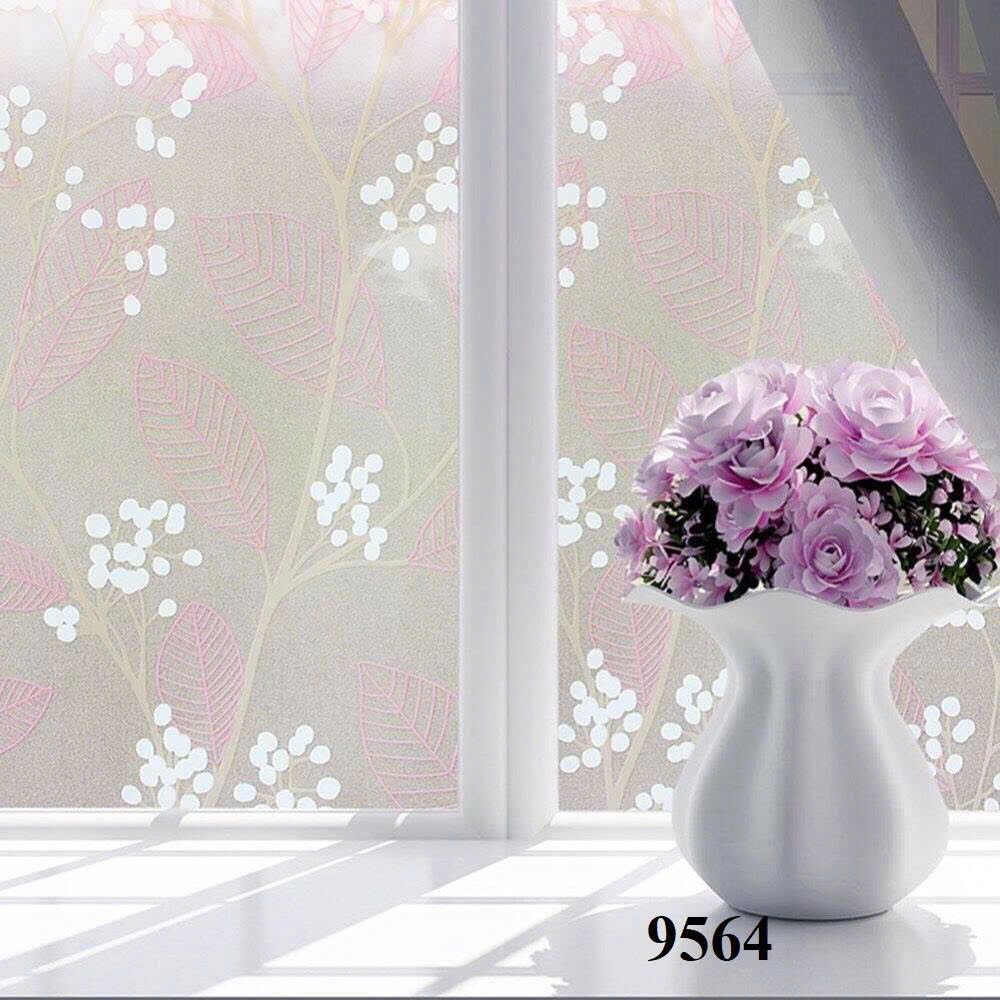 Decal mờ họa tiết hoa trắng Octki