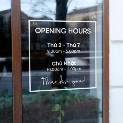 Decal Opening hour - Hình ảnh 2